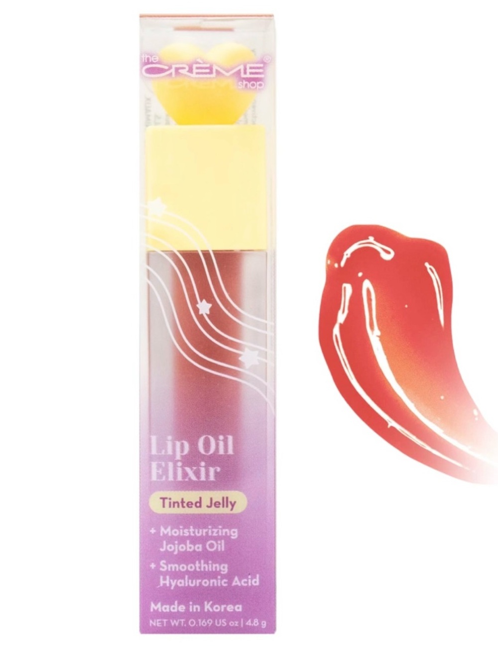 The Crème Shop Hydrating Lip Oil Elixir Tinted Jelly Auburn Era NIB K-Beauty - Picture 2 of 3